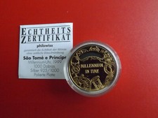 * São Tomé & Príncipe 1000 Dobras 1999 Silber PP * Millennium (Schup)