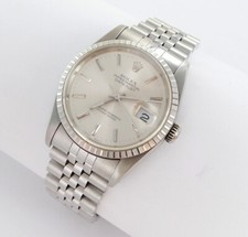 Rolex Datejust 1990 Herren Uhr silver Dial Stahl Ref. 16220 Box Papiere