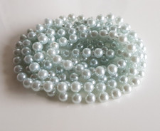 Endlos Mode-Perlenkette verschlusslos ca. 180 cm zart graublau Kette Armband P 2