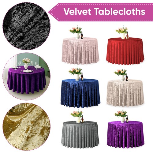 Weddecor rund samt tischdecke - rund,