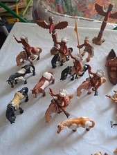 50 Teile Bullyland Figuren Indianer und Pferde 