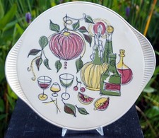 Vintage Grünstadt Keramik Tortenplatte Kuchenplatte