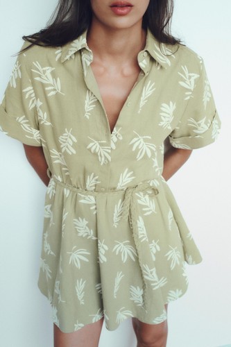 Zara hemdblusen kleid l - zara,