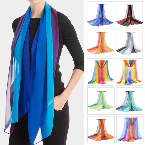 Damen einfarbig chiffon schal - einfarbig,