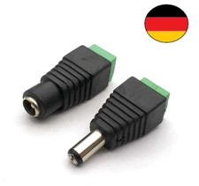  DC Stecker Buchse Steckverbinder Adapter männlich weiblich 2.1 x 5.5 mm 
