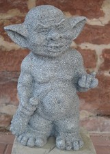 Gartenwichtel Troll mit Keule
