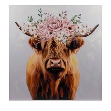 Wandbild braune Kuh Highland