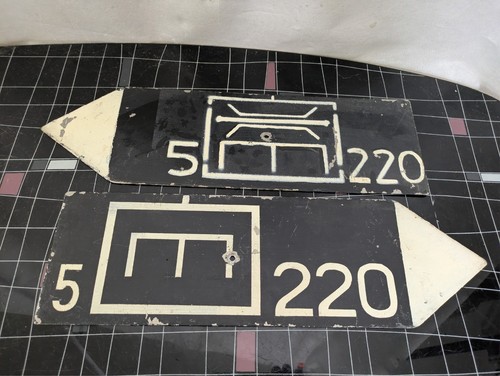 Altes metall schild - 2x,