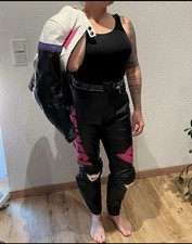 Lederkombi DAINESE Größe 46 / S schwarz Weiß Pink Lila TOP