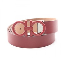 Salvatore Ferragamo Double Gancini Gürtel Ceinture Leder Bordeaux Gebraucht...