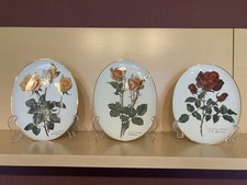3 Sammelteller "Jubiläum mit Rosen" Wandteller.  Blumen.  Teller.  Bradex.
