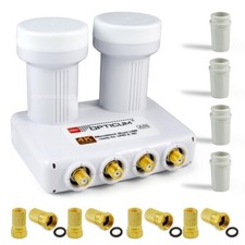 LNB Monoblock QUAD OPTICUM Astra Hotbird Doppel SAT LMB HD 4K UHD 0,1dB HD+ SKY+