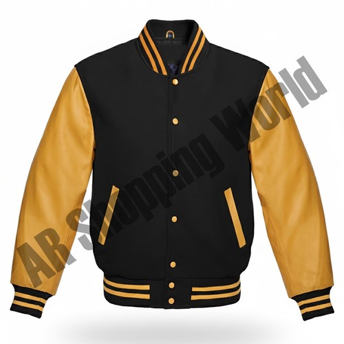 Black varsity letterman wool - black,