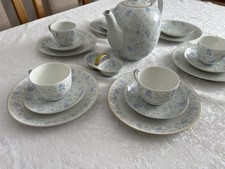 Arzberger Kaffeeservice 5 Personen Erdrauch 1495  Porzellan Goldrand