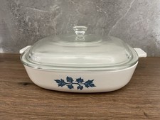 Auflaufform Pyroflam P-9-B Ofenform Bräter mit Glas Deckel Vintage Glaskeramik