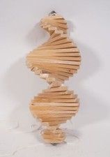 Vintage Windspiel Echt Holz Holzspirale Himmelsleiter Doppelhelix ca. 26,5 cm