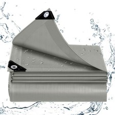 Abdeckplane Gewebeplane wasserdicht Plane 140g/m² mit Ösen PE Schutzplane Gr/Ws