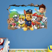 s37  PAW PATROL 120 cm STICKER 3D Wandaufkleber Wandtattoo Wandsticker