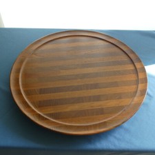  NISSEN DENMARK Drehplatte, Servierplatte drehbar, Teakholz massiv-42 cm d 