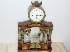 Portaluhr Biedermeier mit 6 Alabaster Säulen ! sehr ausgefallene Uhr!