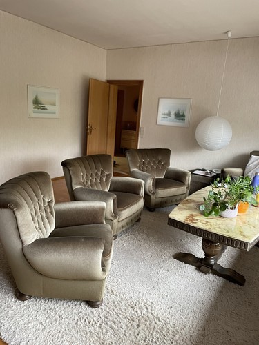Clubsessel mit samt - 4,