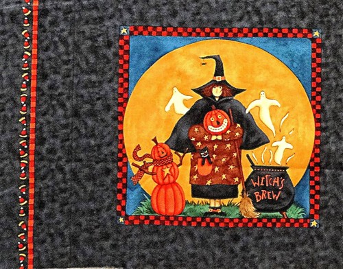 Patchworkstoff hexe kürbis - hexe,