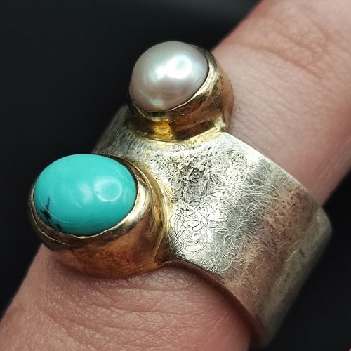 Modernist 925 silber ring - silber,