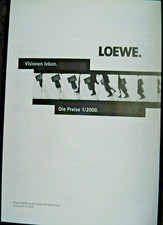 LOEWE PREISLISTE AUS 2000,6 SEITEN,XELOS,ACONDA,ARCADA,CALIDA,PLANUS,PROFIL,USW.