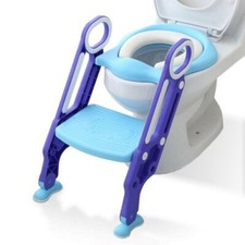 HOMEOW Toilettentrainer Toilettenaufsatz WC Sitz Toilettensitz mit Treppe Kind