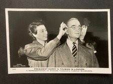 Präsident Harry S. Truman, Madame Tussauds London Echtfoto Vintage Postkarte T8