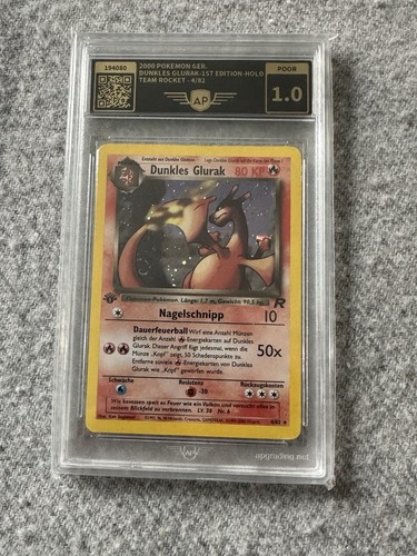 Dunkles glurak holo 1st - glurak,
