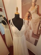 Hochzeitskleid Tüll Brautkleid, Standesamt Farbe creme Gr. 44