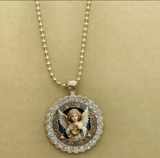 Damen Goldene Engel-Anhänger