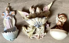 3 antike Weihwasserbecken mit