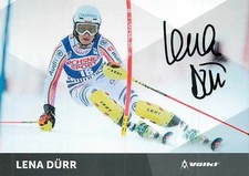 Lena Dürr - Autogrammkarte Ski Alpin Weltcup - Völkl Racetiger Speedwall