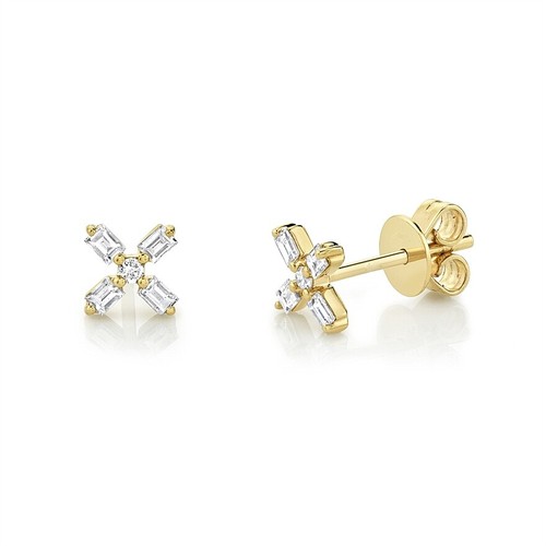 14k gelbgold baguette diamant - gelbgold,