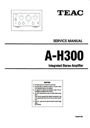 Service manual für teac - manual,