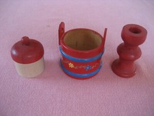 Holz-Bottich, Holz-Dose, Holz-Kerzenhalter