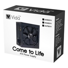 VIDA Black PSU Netzteil 500W/650W/750W Computer Desktop PC ATX 120mm Lüfter