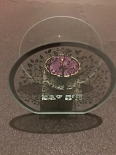 Kerzenständer aus Glas für Teelicht, Baummotiv von formano