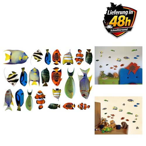 Fisch aufkleber set - fisch, 22