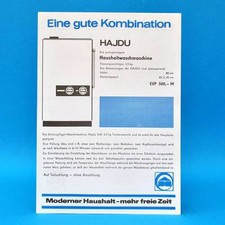 Waschmaschine Hajdu Schleuder Zentrix l DDR 1965 | Prospekt Werbung Werbeblatt D