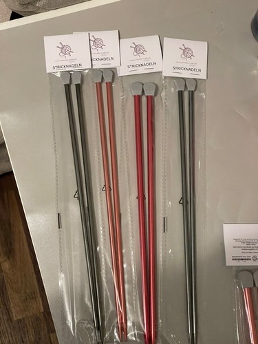 Stricknadeln aluminium gerade - aluminium,