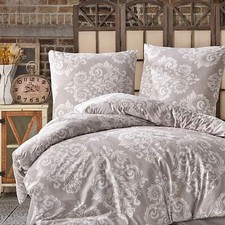 Bettwäsche 155x220 cm. Beige farbe barock muster Sade V2 100% Baumwolle