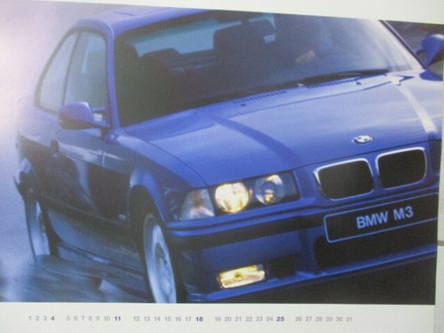 Bmw original kalender 1998 - bmw, m3
