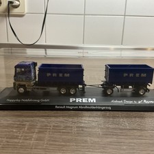 Herpa Renault Magnum Prem Abrollmuldenhängerzug 1:87