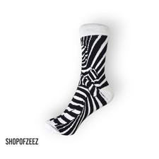 Stylische Socken im Zebra- & Kachelmuster | Schwarz-Weiß | Unisex | 36-42
