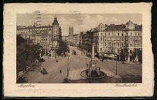 Ansichtskarte Magdeburg, Hasselbachplatz 1924 