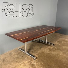 Pieff Eleganza Palisander & Chrom Esstisch Mid Century Vintage Retro MCM