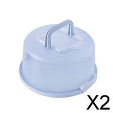 2x Kunststoff Kuchenständer, Behälter mit Griff, geeignet für 8 Zoll Durchmesser klein